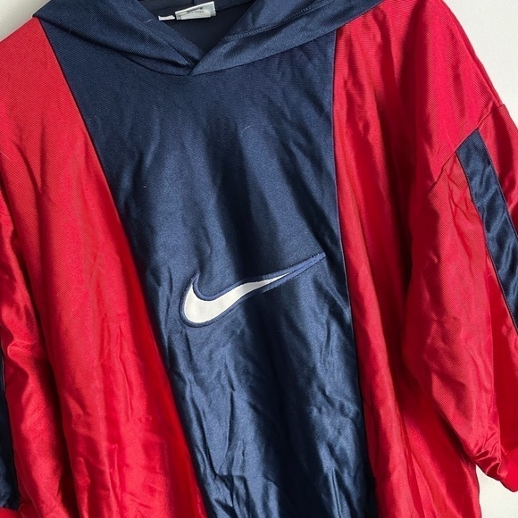 VTG 90s Nike Swoosh Pullover Satin Color Block - Picture 2 of 5